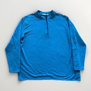 Tasc Apex Fleece Sweatshirt Men's XXL 1/4 Zip Pullover Blue Ridge Performance